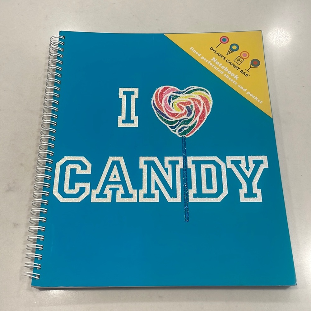 Spiral notebook from Dylan’s Candy Bar